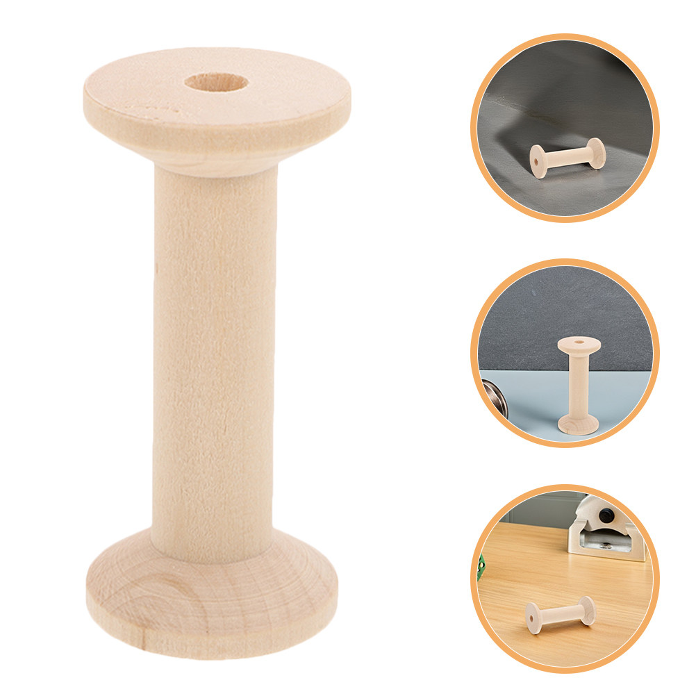 Thread Bobbins Empty - 4Pcs Wooden Thread Spools Set Smooth