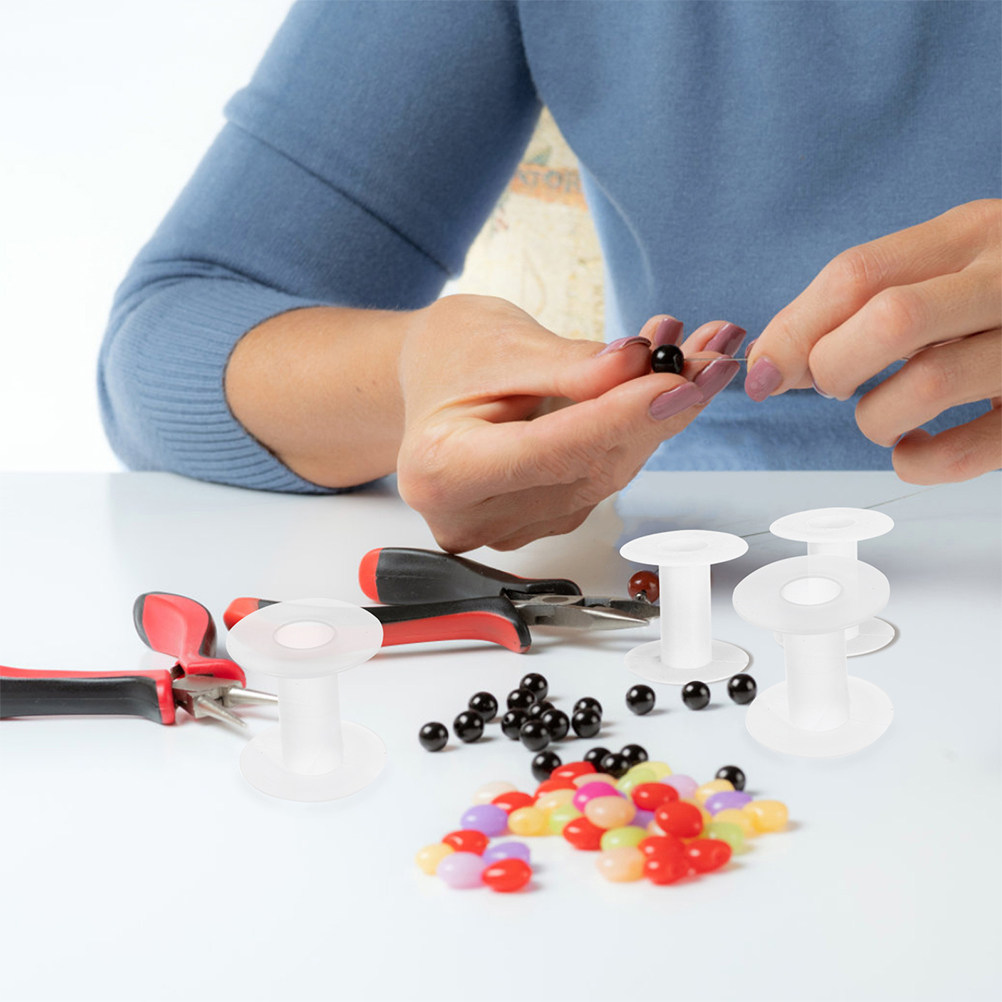 Sewing Machine Yarn - 5Pcs Plastic Wire Spools with Adjustable