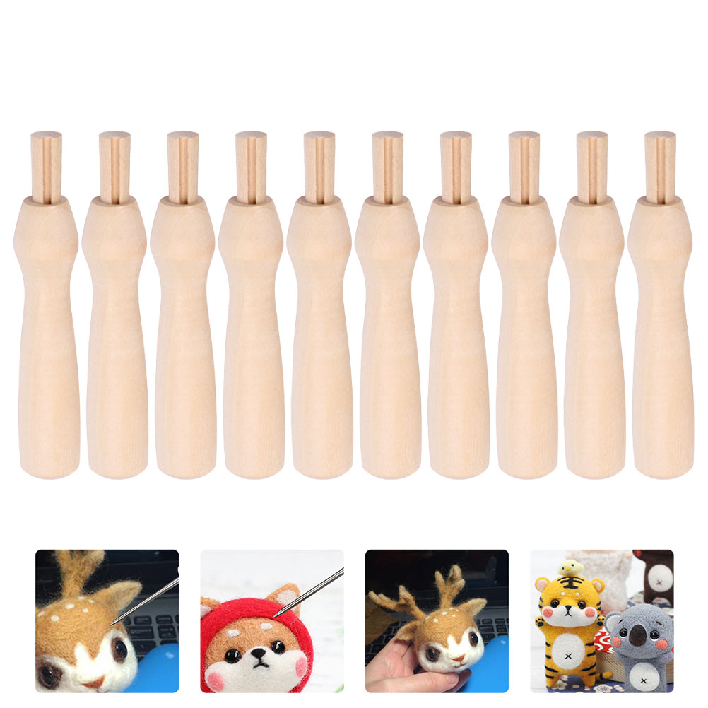 Needle Threader Tool - 10Pcs Needle Felting Handles Punch Tool