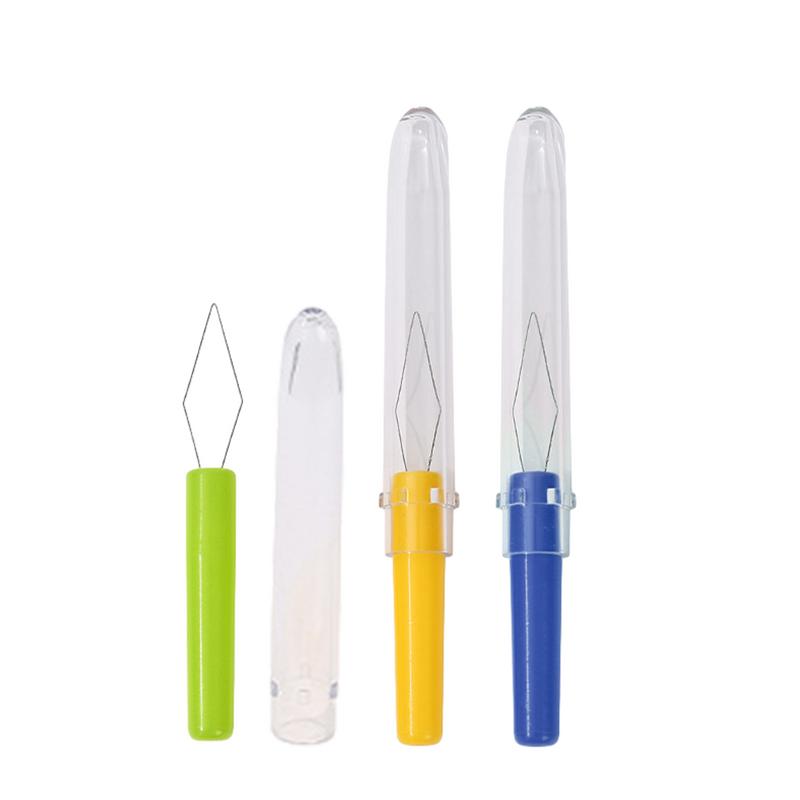 Needle Threader Tool - 3PCS Needle Threader with Cover Automatic