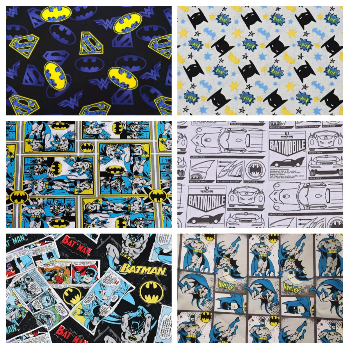 Sewing And Textile - Bandai Batman Anime 100 Cotton Fabric