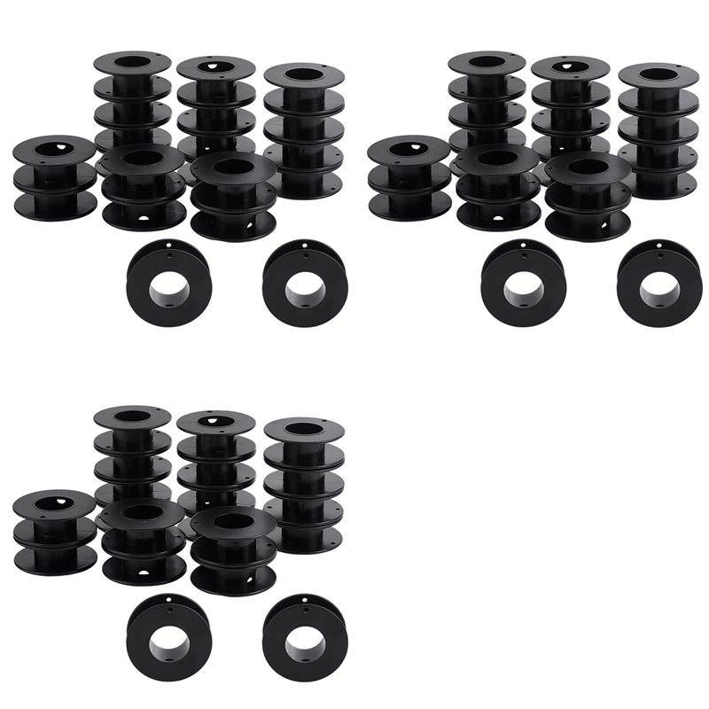 Thread Bobbins Empty - A25F-60Pcs Empty Spools, 2.1X0.7 Inch Plastic