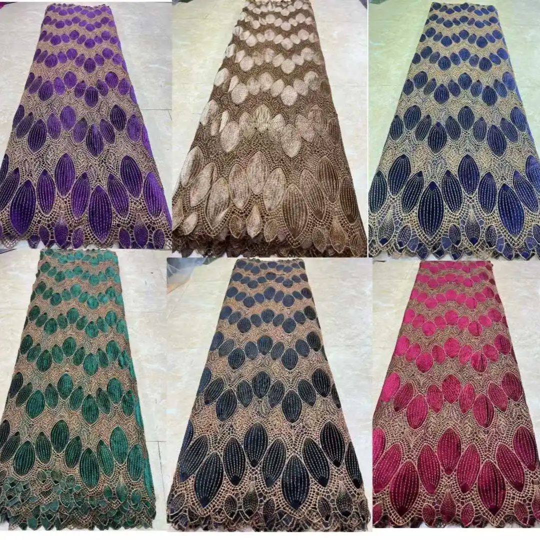Sewing Velvet Fabric - Black Velvet laser embroidery geometry floral