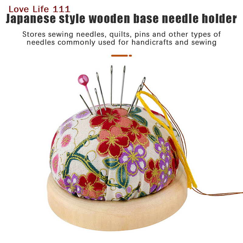 Sewing Pin Cushion - New Vintage Embroidery Pin Cushions Half