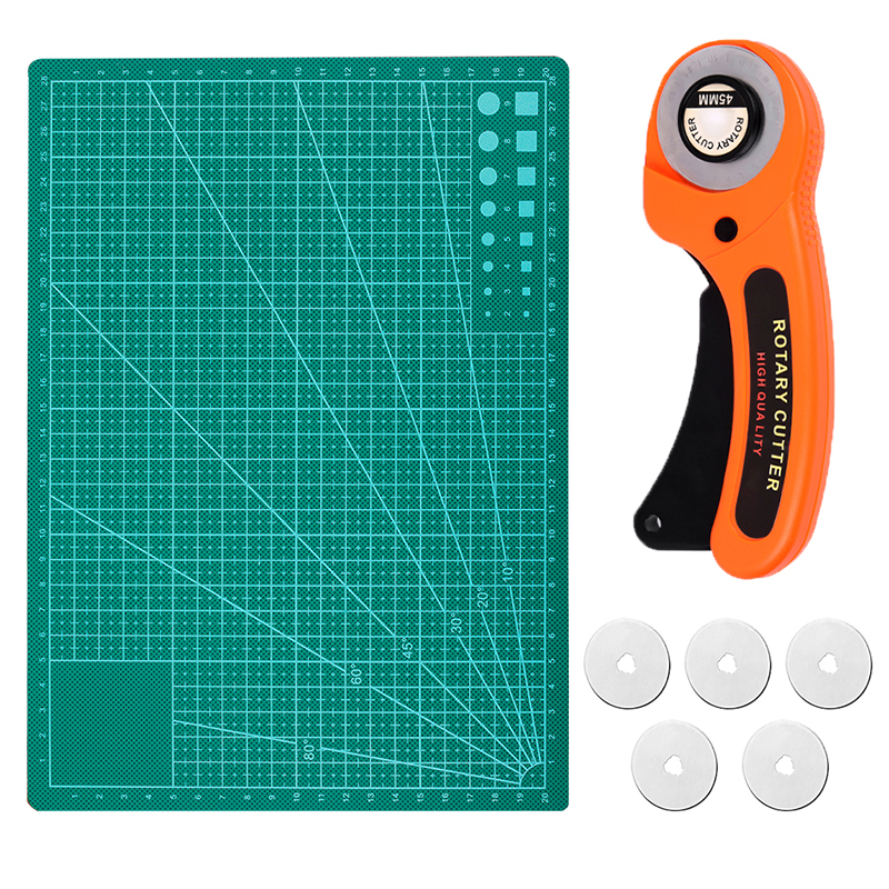 Rotary Cutter Fabric - For DIY Leather Craft Orange Round