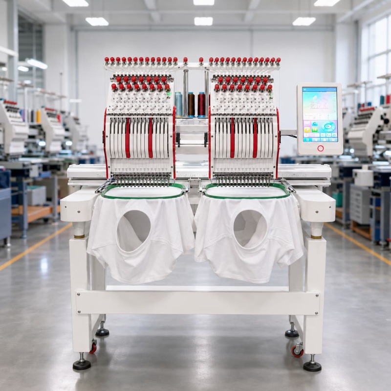 Sewing Machine In Textile - Embroidery Machine Automatic Double Head 12