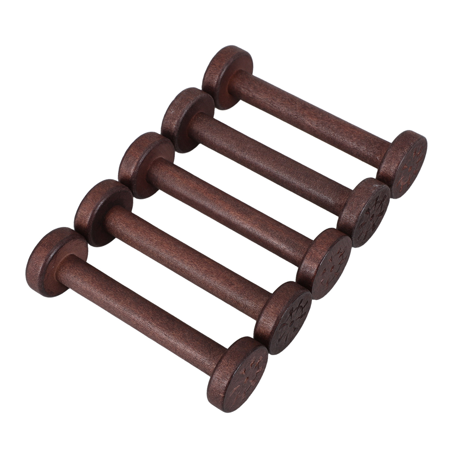 Thread Bobbins Empty - 5Pcs Natural Wooden Spools for Crafts