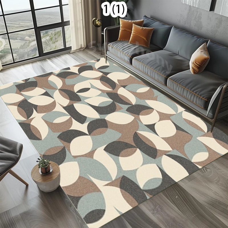 Century Textile & Sewing Supply Hours - Rectangular Area Rug with Mid Century