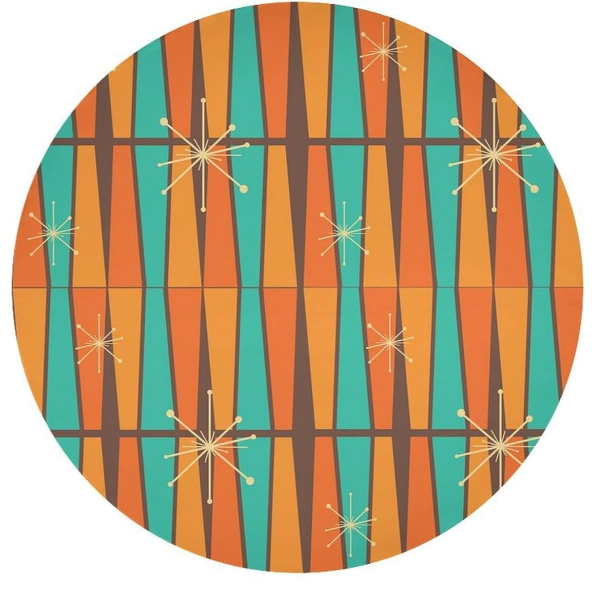 Mid Century Modern Orange Yell - Century Textile & Sewing Supply Hours recension och pris