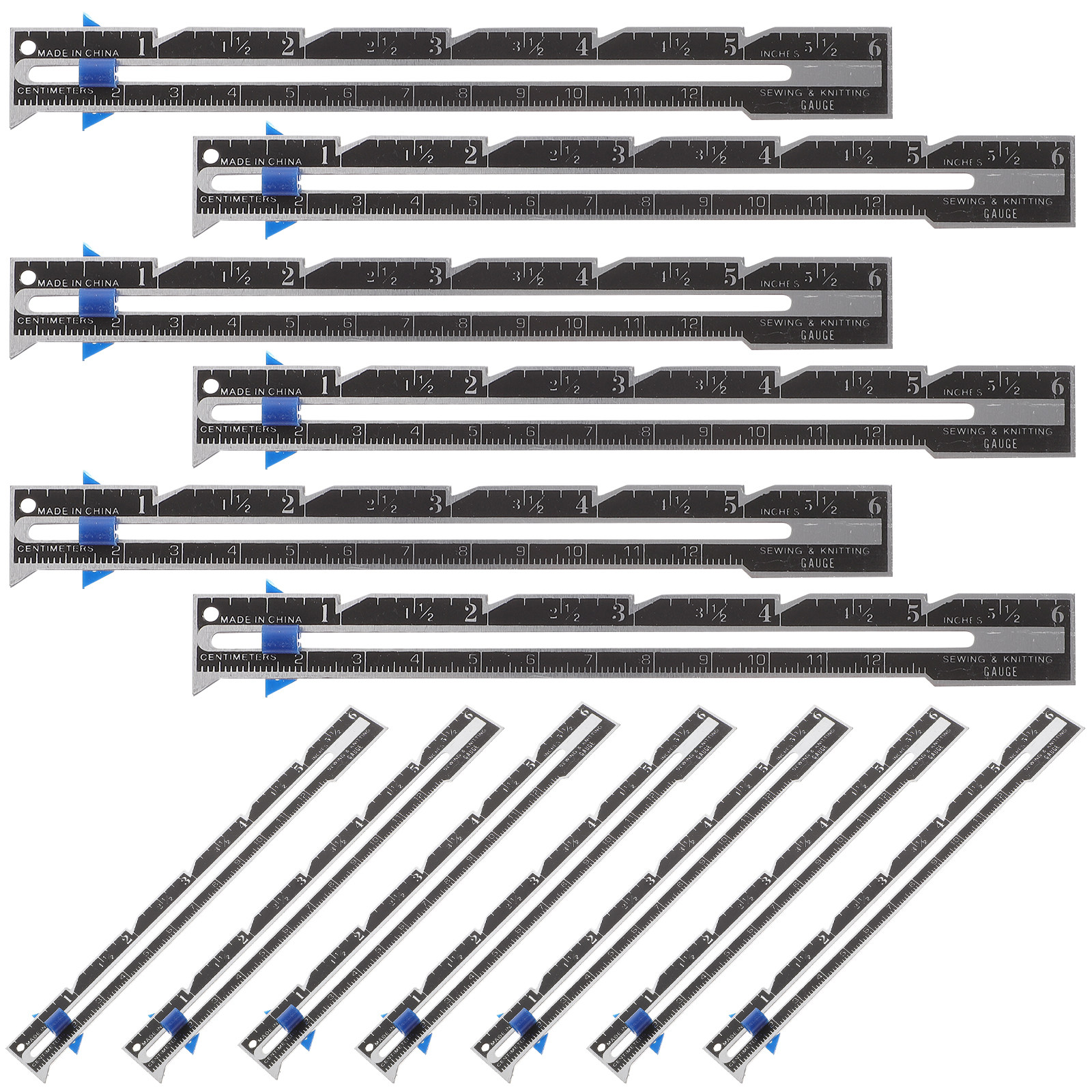 12Pcs Metal Quilting Ruler 6 I - Sewing Gauge Ruler recension och pris