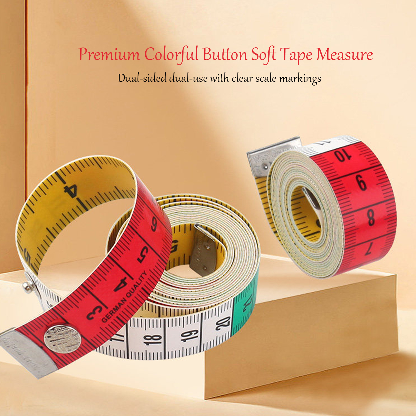 Colorful 1.5M Dual Scale Soft  - Sewing Gauge Ruler recension och pris