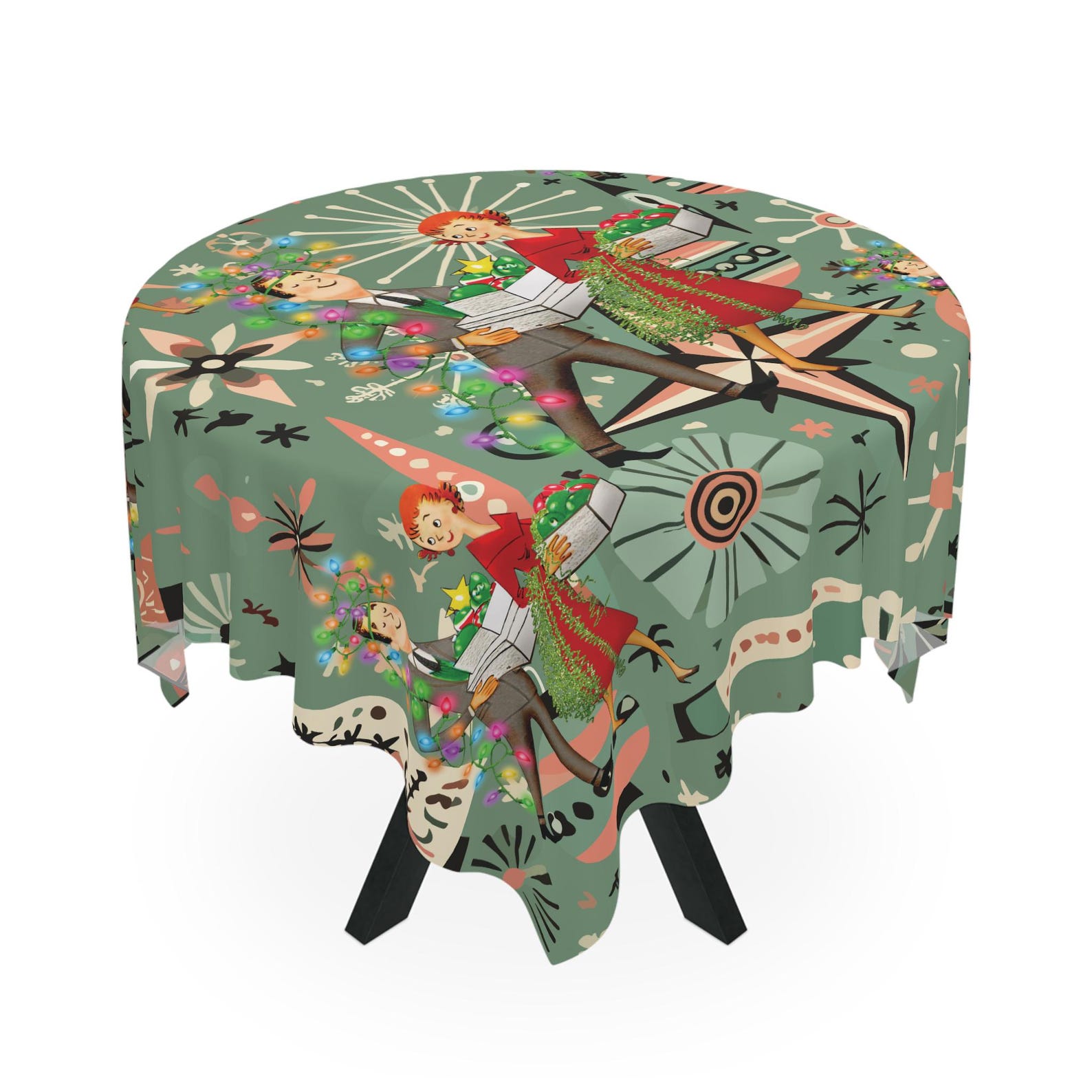 Retro 1950s Kitsch Christmas S - Century Textile & Sewing Supply Hours recension och pris