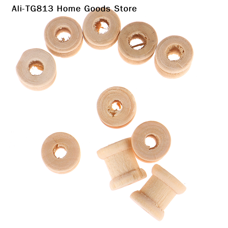 [TG813]100PCS Wooden Empty Thr - Thread Bobbins Empty recension och pris