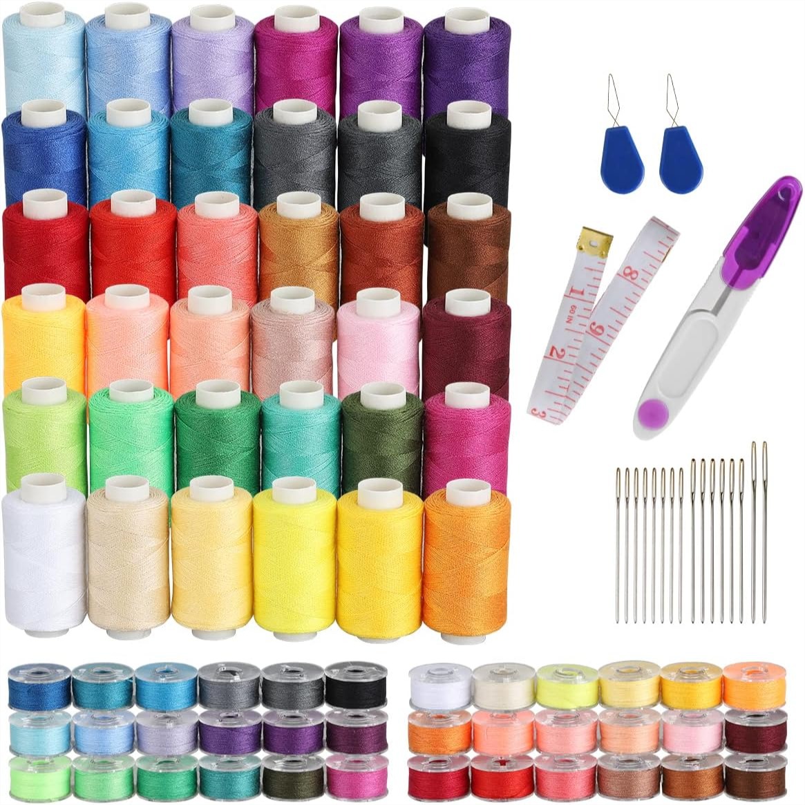 72Pcs Sewing Thread Kit, 500 Y - Sewing Thread Production recension och pris