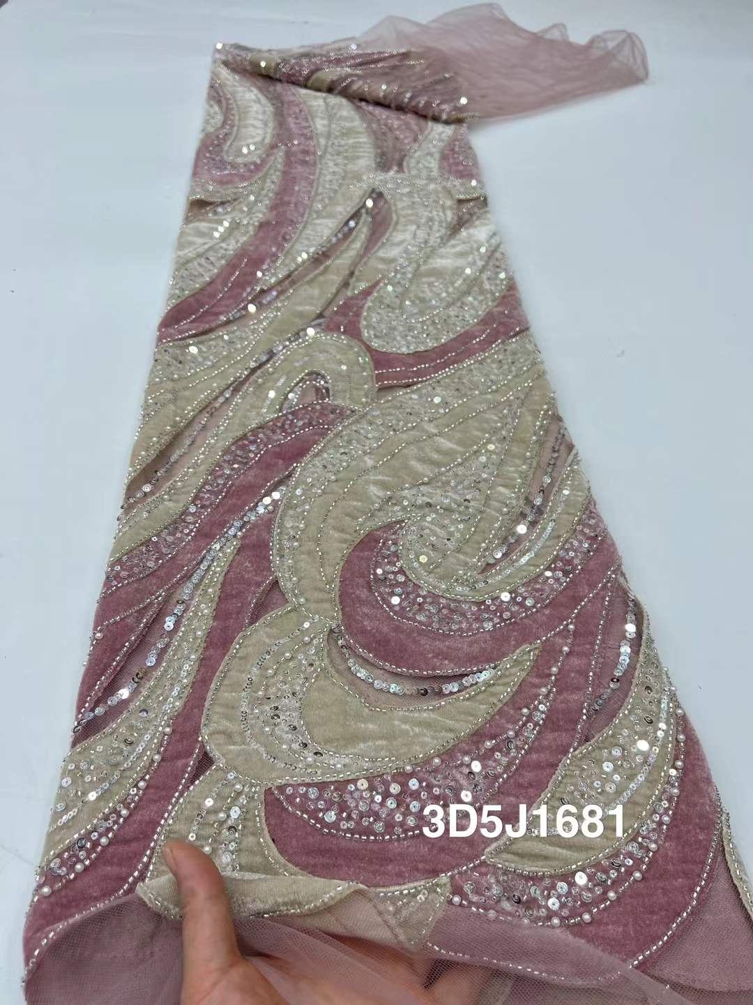 African Beads Velvet Lace Fabr - Sewing Velvet Fabric recension och pris
