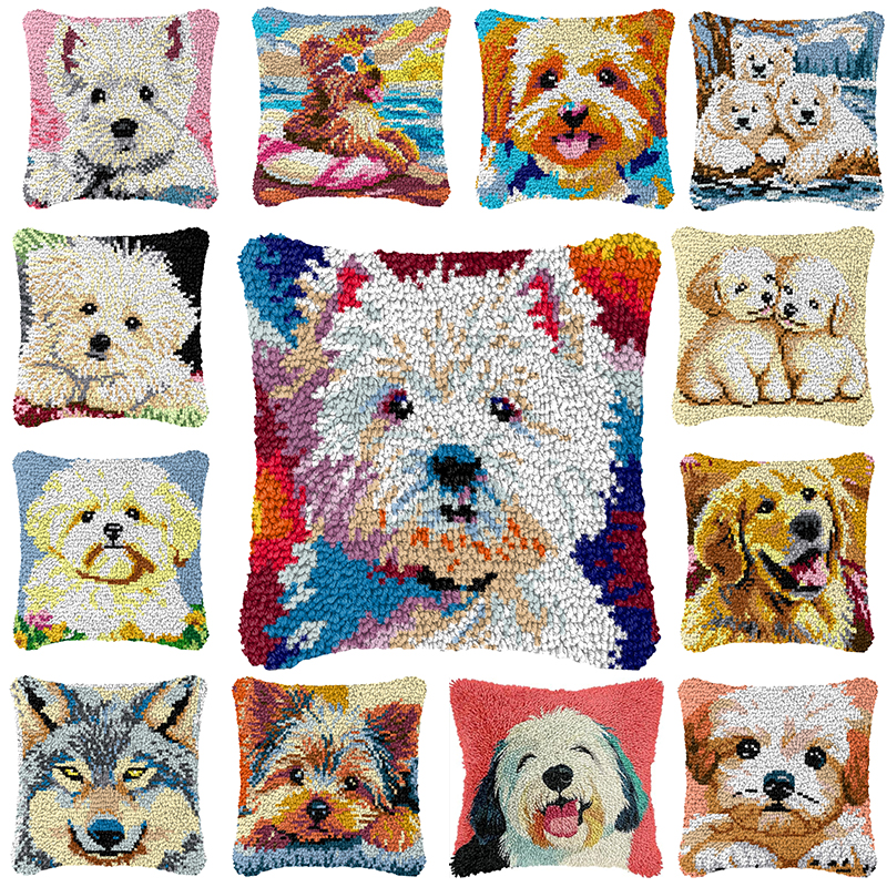 Cute Dog Embroidery Latch Hook - Sewing Pin Cushion recension och pris