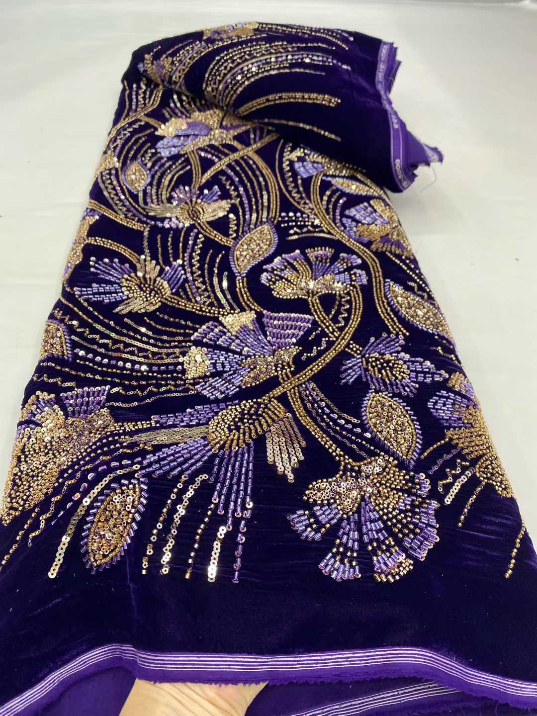 Luxury African Velvet Lace Fab - Sewing Velvet Fabric recension och pris