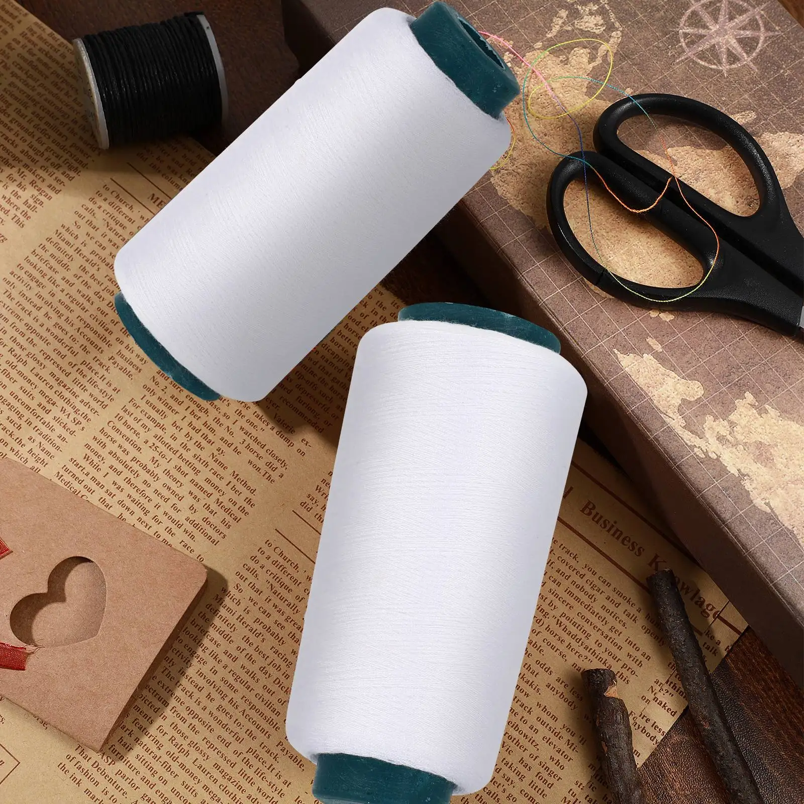 3000 Yards Bleached White Cott - Sewing Thread In Textile recension och pris