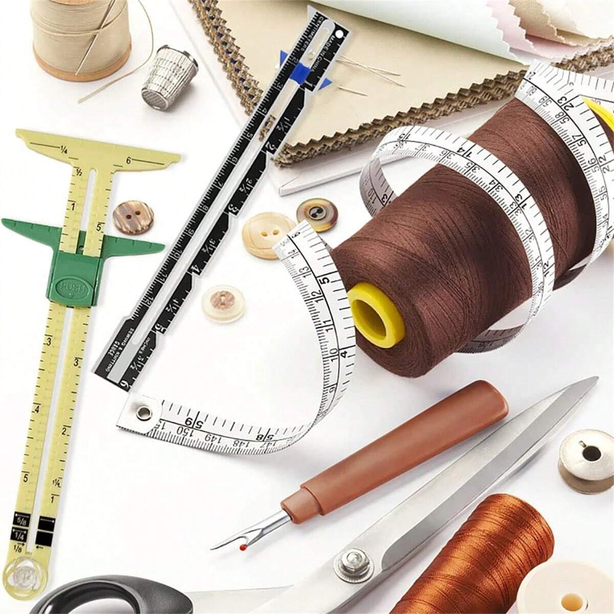 1pc Inch Ruler Scale 5-IN-1 Se - Sewing Gauge Ruler recension och pris