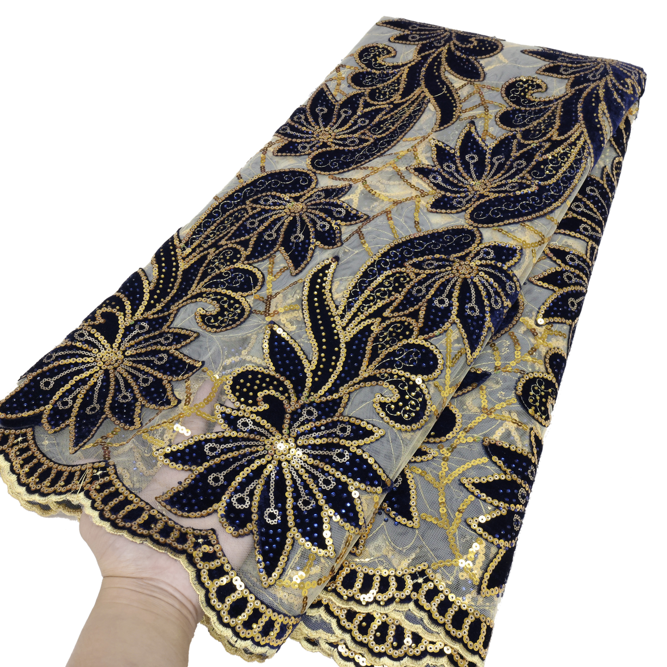 African Velvet Lace Fabric 202 - Sewing Velvet Fabric recension och pris