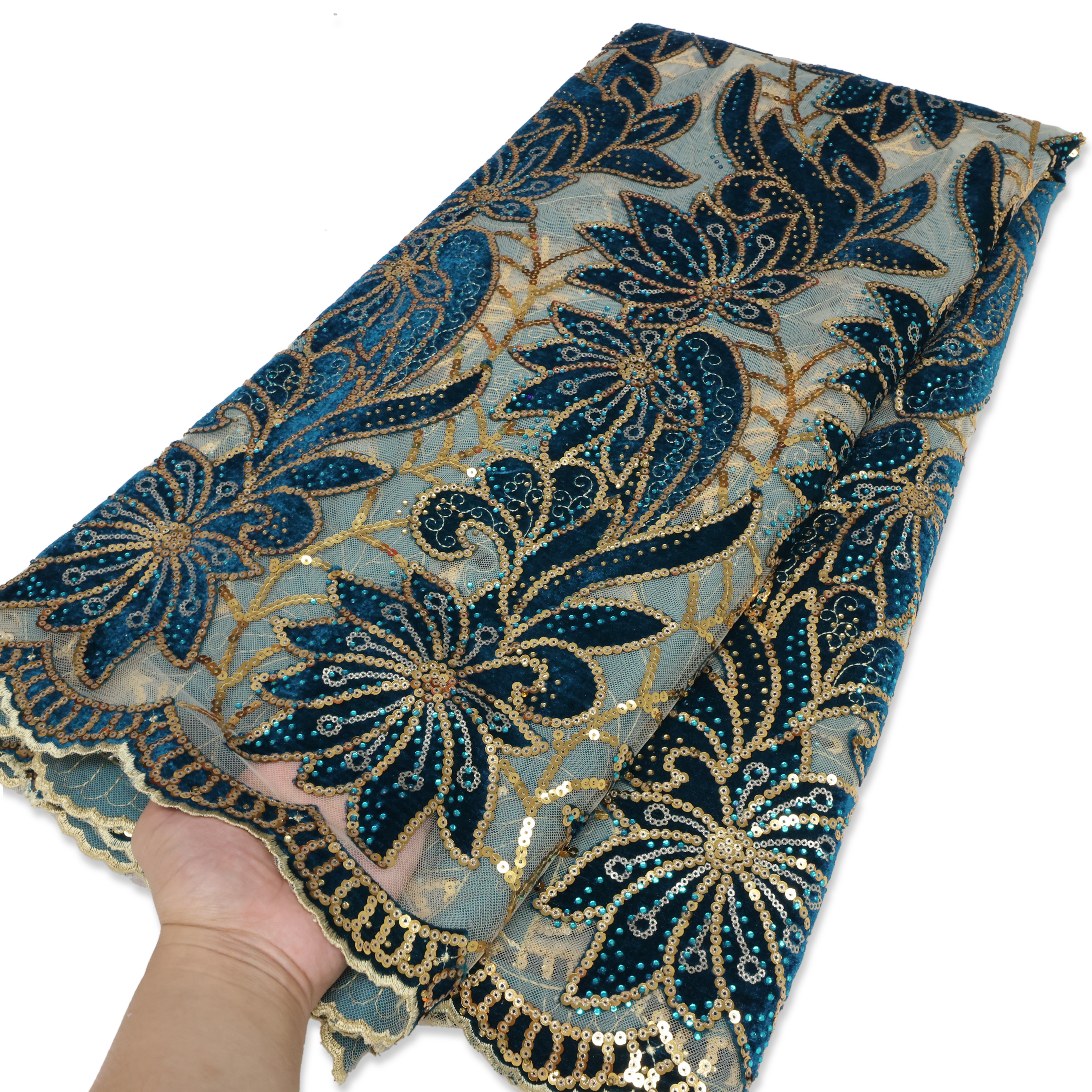 African Velvet Lace Fabric 202 - Sewing Velvet Fabric recension och pris