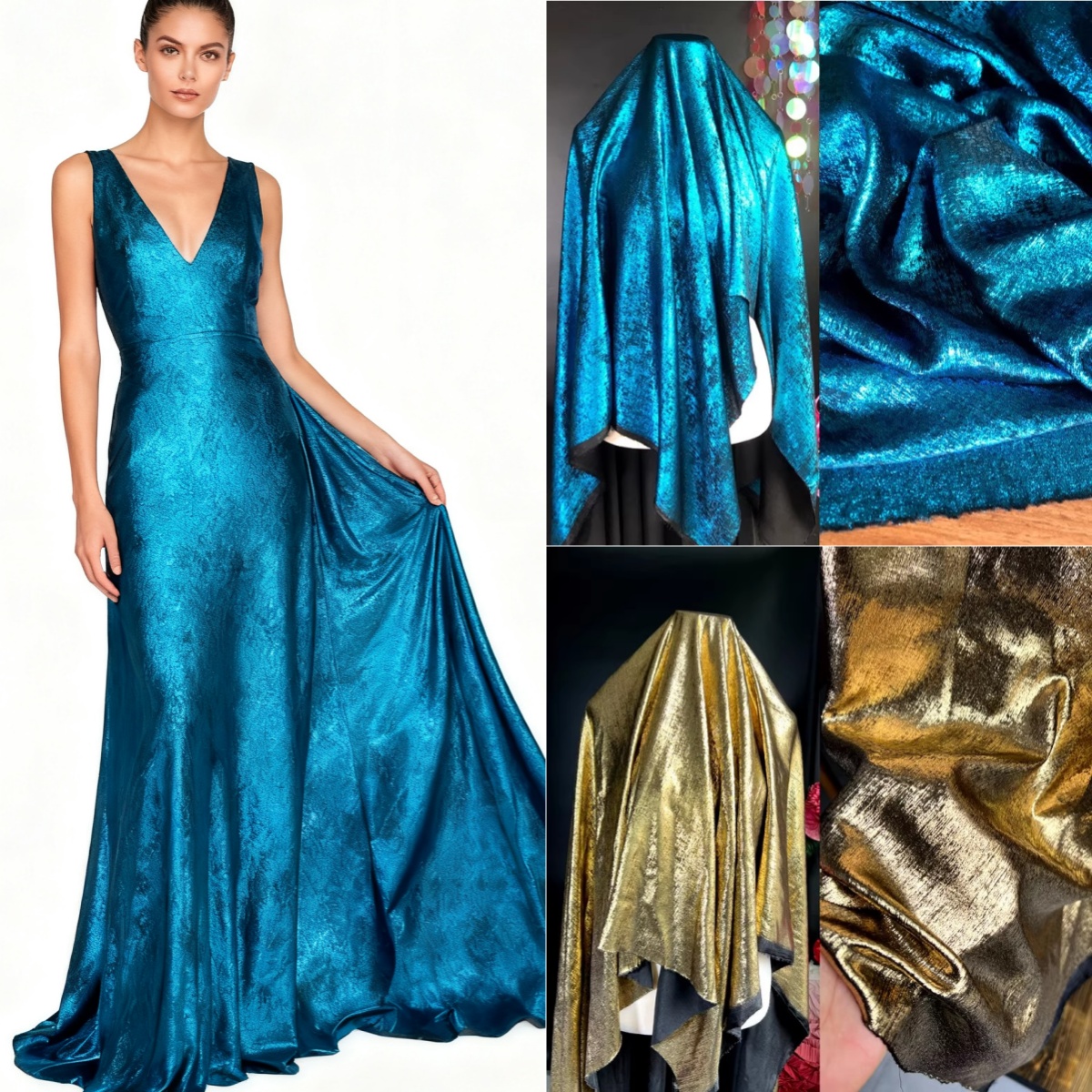 Soft velvet with gold foil fab - Sewing Velvet Fabric recension och pris