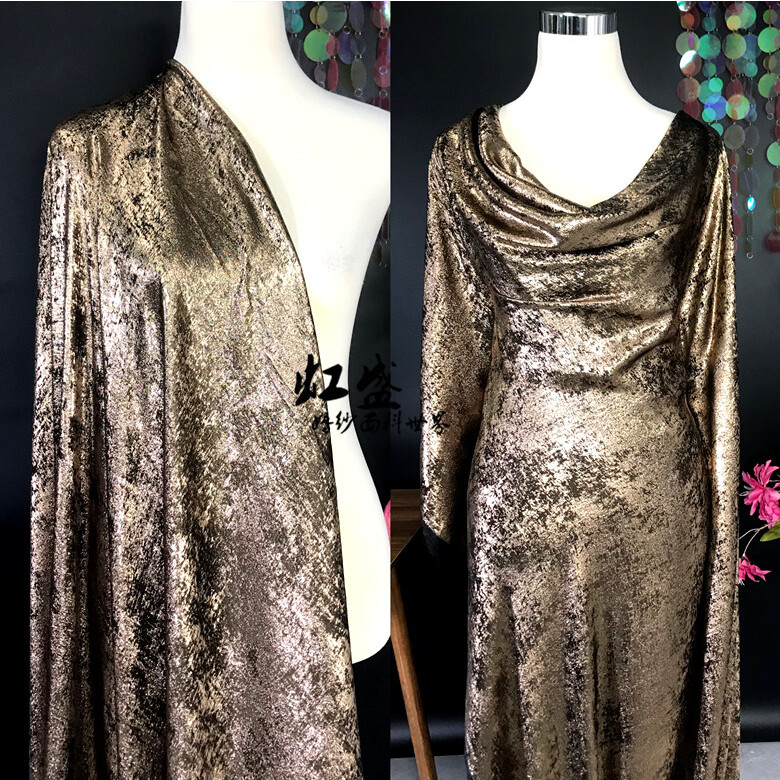 Soft velvet with gold foil fab - Sewing Velvet Fabric recension och pris
