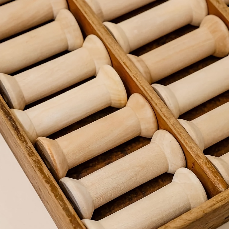 10pcs Wooden Spools Empty Bobb - Thread Bobbins Empty recension och pris