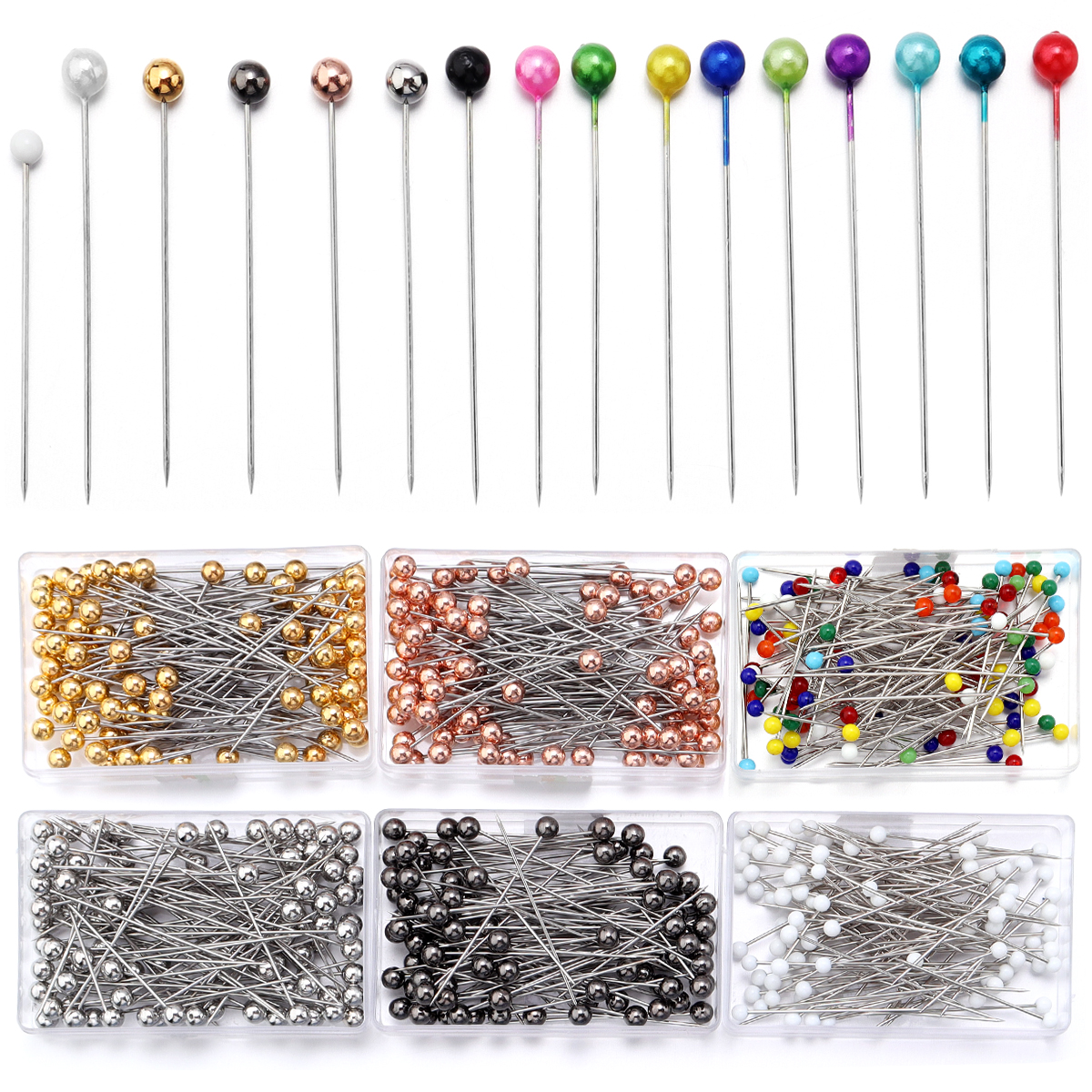 100Pcs Color Ball Head Pins St - Sewing Art recension och pris