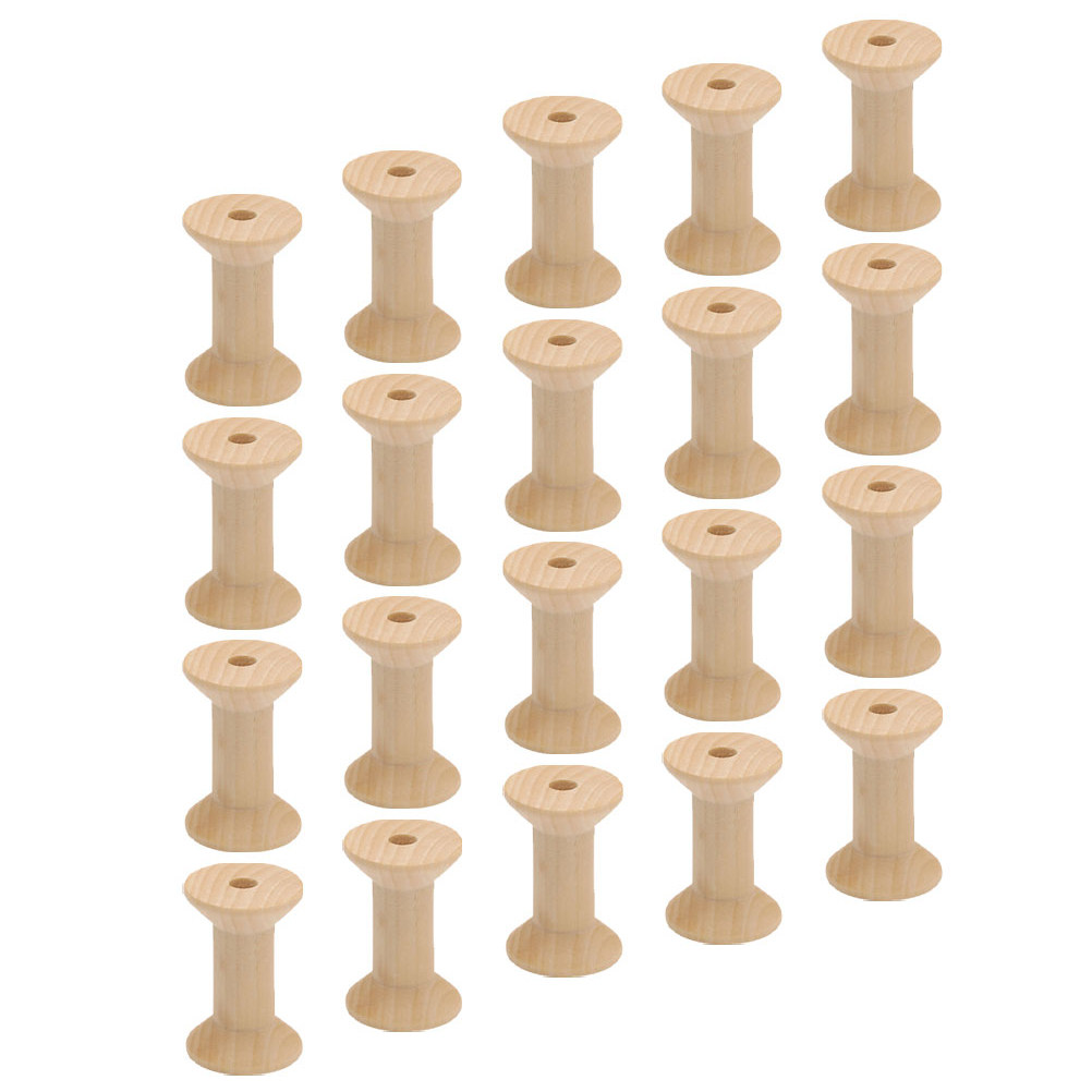 50Pcs Wooden Bobbins Empty Thr - Thread Bobbins Empty recension och pris
