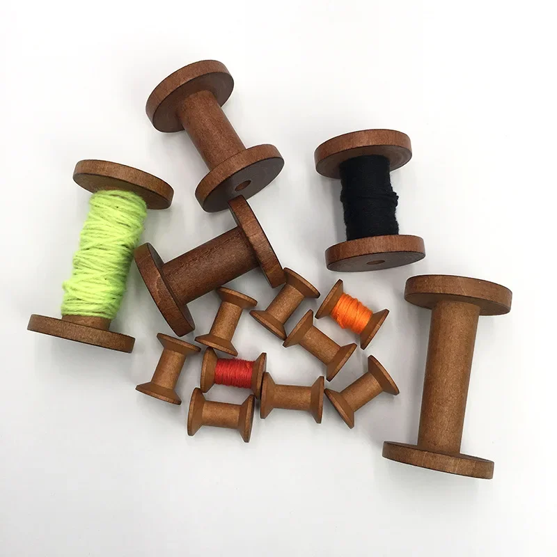 1Pc Brown Big Wood Empty Spool - Thread Bobbins Empty recension och pris
