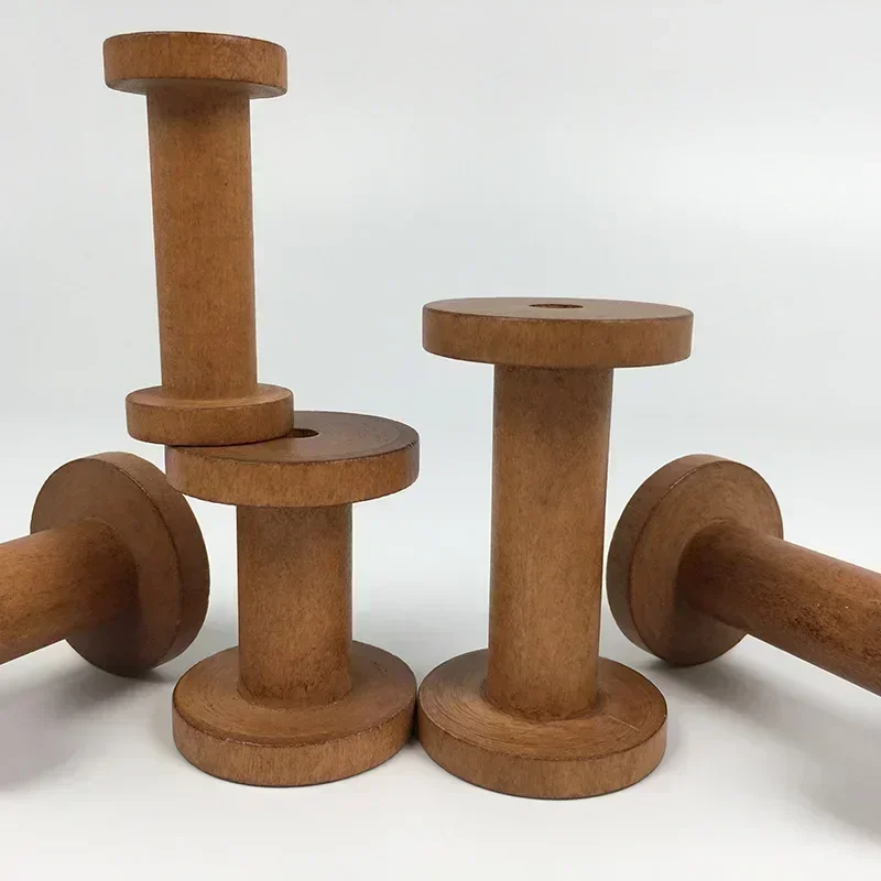1Pc Brown Big Wood Empty Spool - Thread Bobbins Empty recension och pris