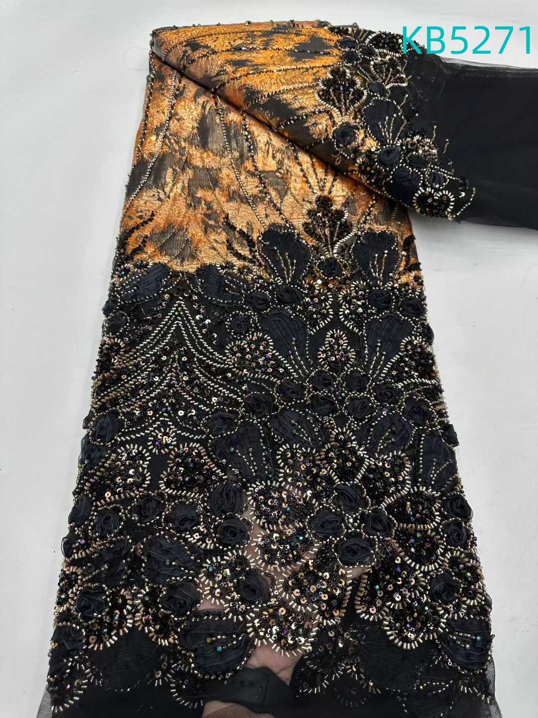 Nigerian Lace Fabric 5 Yards H - Sewing Velvet Fabric recension och pris