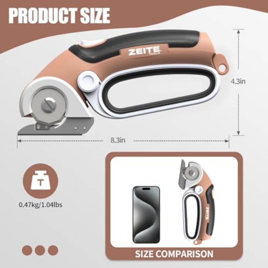 4V Cordless Electric Scissors  - Rotary Cutter Fabric recension och pris
