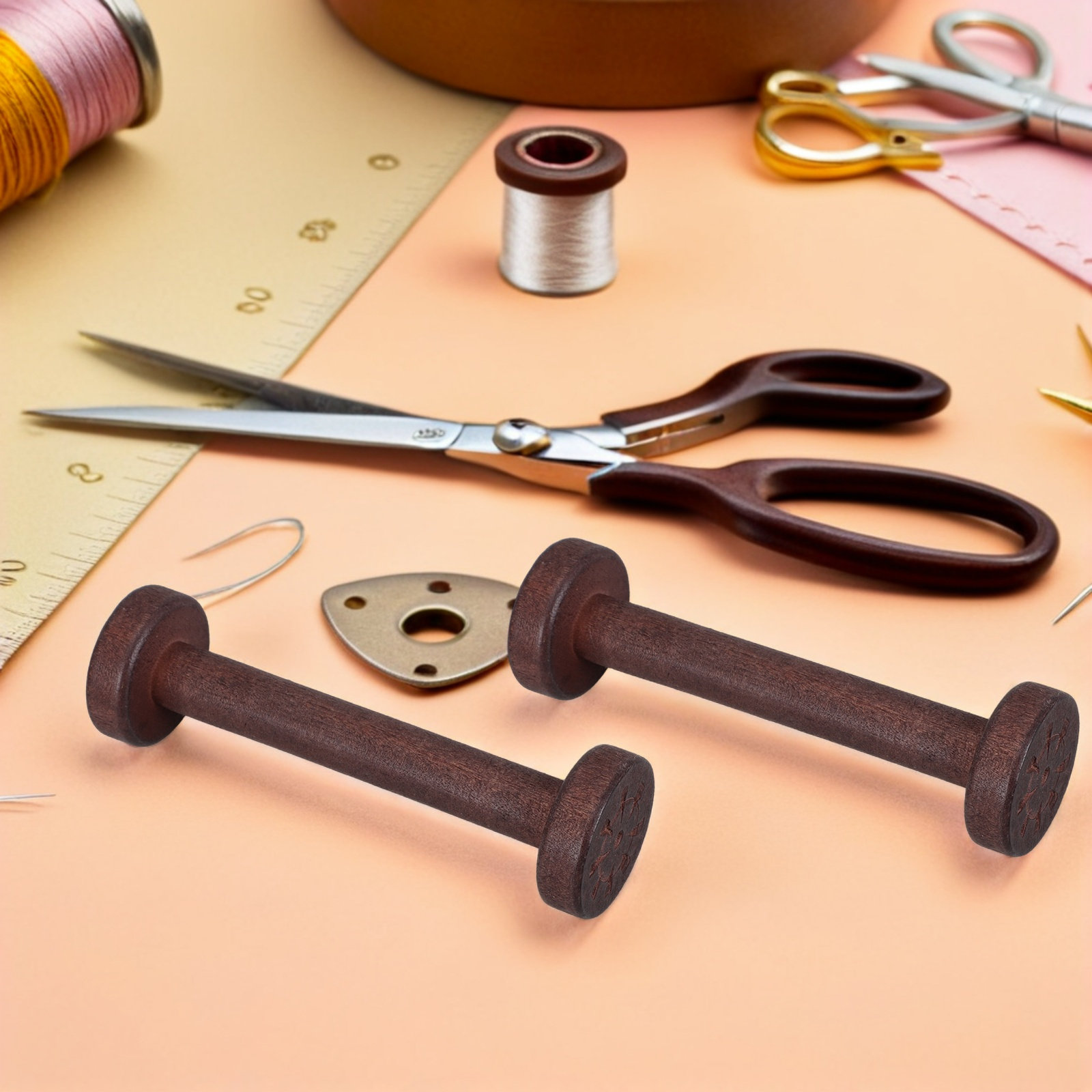 5Pcs Handpolished Wooden Spool - Sewing And Textile recension och pris