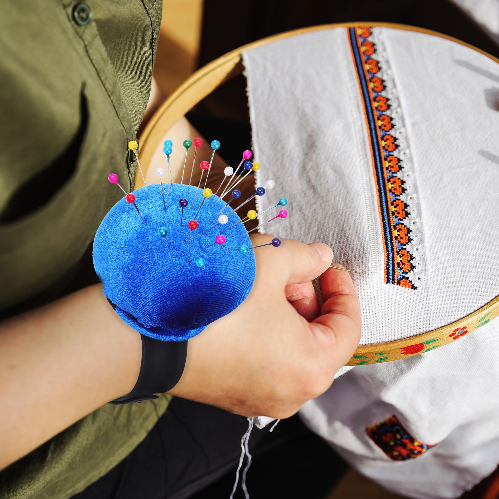 Wrist Pin Cushion Sewing Needl - Sewing Pin Cushion recension och pris