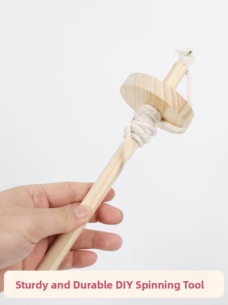 Wooden Spinning Mallet DIY Yar - Sewing And Textile recension och pris