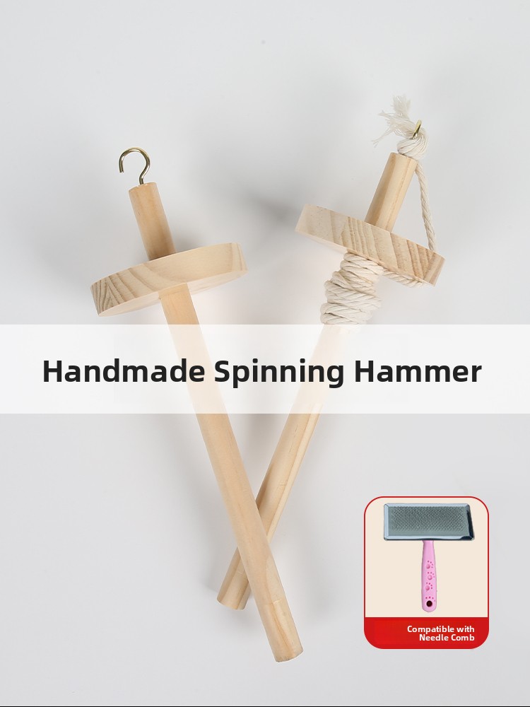 Wooden Spinning Mallet DIY Yar - Sewing And Textile recension och pris