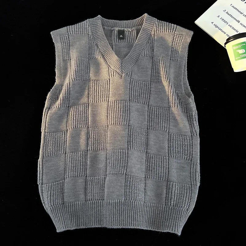 New Retro Men's Knitted Vest A - Sewing Vest recension och pris