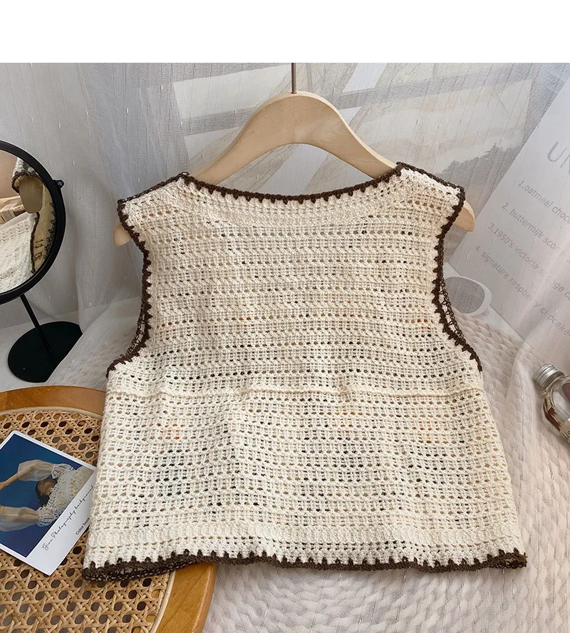 Floral Embroidered Crochet Swe - Sewing Vest recension och pris