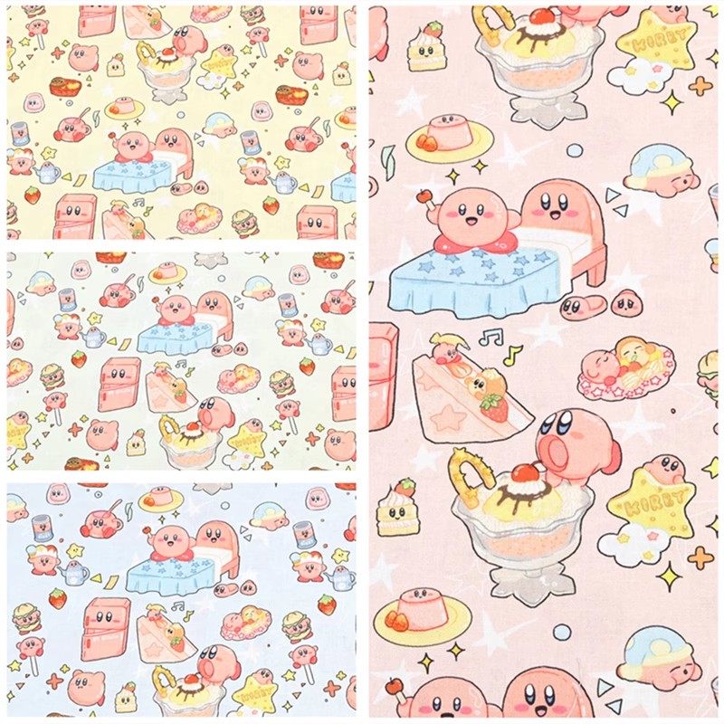 Cartoon Kirby 100 Cotton Fabri - Sewing And Textile recension och pris