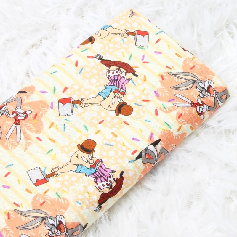Cartoon Rabbit Carrots Birds,  - Textile And Sewing Materials recension och pris