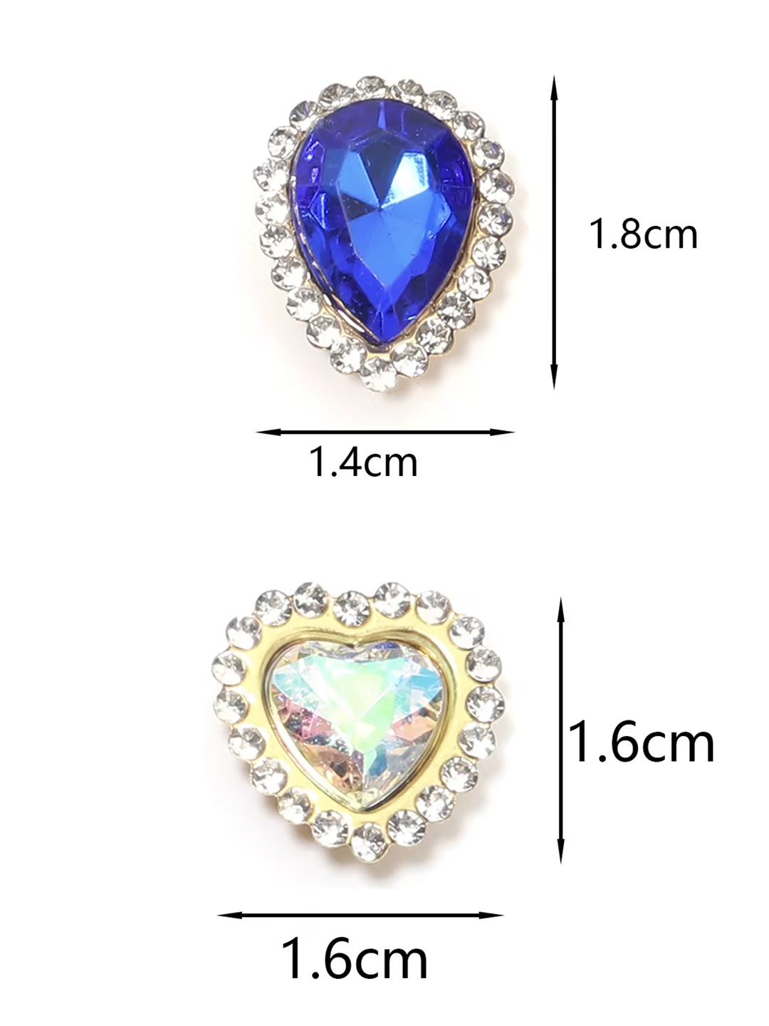 20Pcs Love Heart Acrylic Rhine - Sewing Art recension och pris