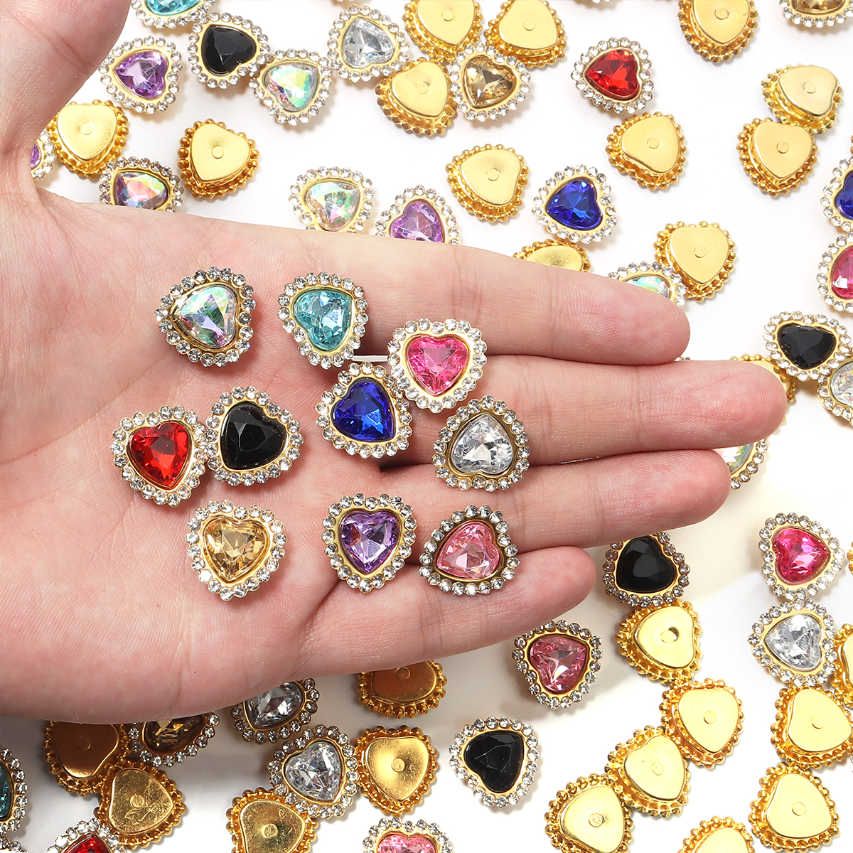 20Pcs Love Heart Acrylic Rhine - Sewing Art recension och pris