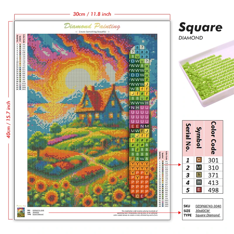1PC frameless Easter Jesus Squ - Sewing Art recension och pris