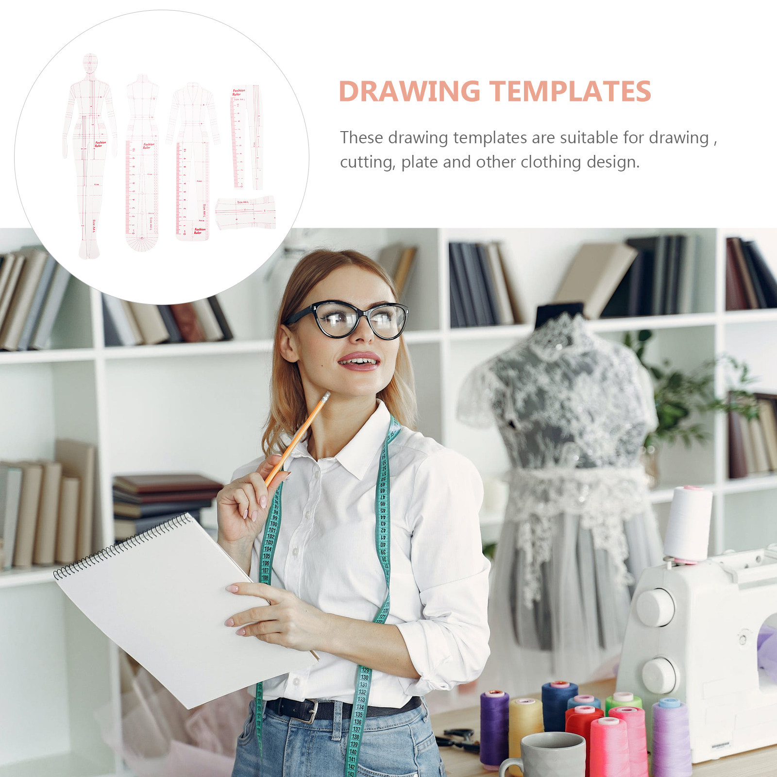 1Set Female Drawing Rulers Eco - Sewing Gauge Ruler recension och pris