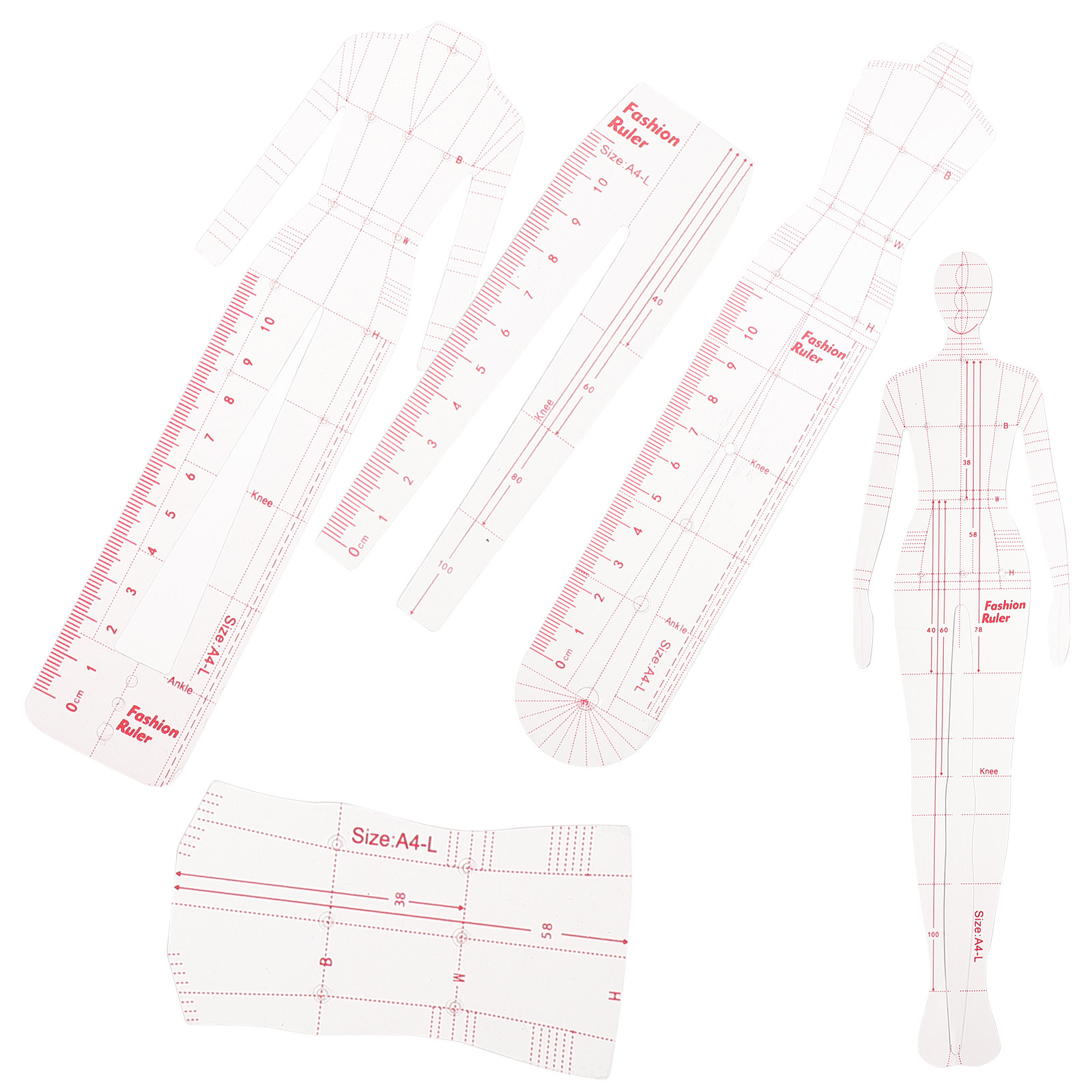 1Set Female Drawing Rulers Eco - Sewing Gauge Ruler recension och pris